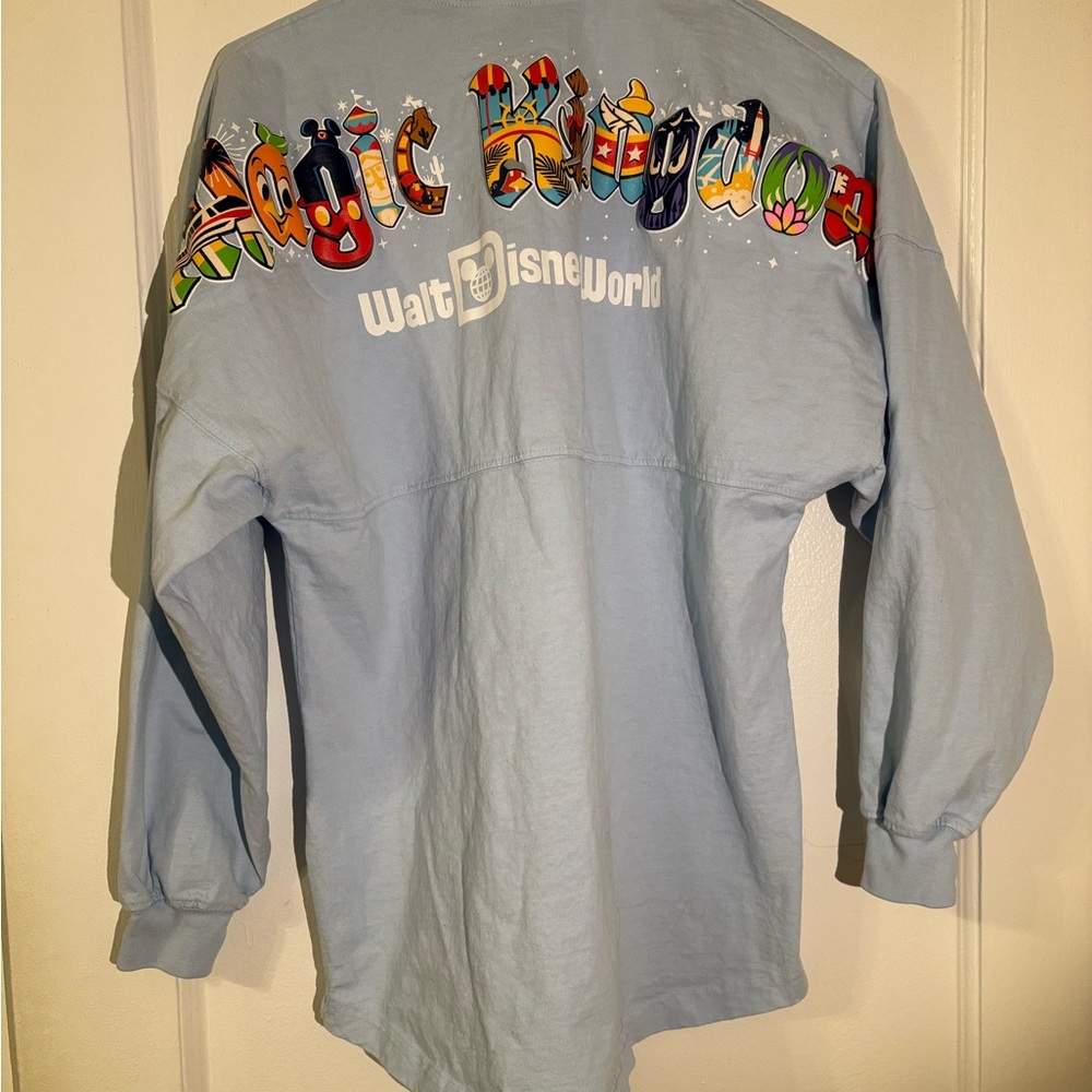 Disney Adults Spirit Jersey Blue Magic Kingdom Characters